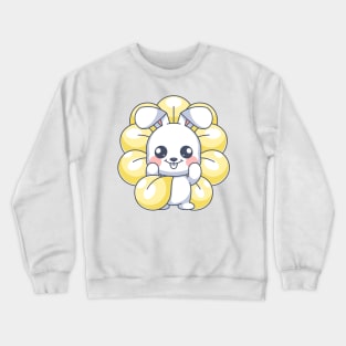 Bunny becomes flower Crewneck Sweatshirt